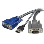 StarTech.com 1,8 m &uuml;li&otilde;huke USB VGA 2-in-1 KVM-kaabel, must, VGA, USB A + VGA, isane/isane, 189 g