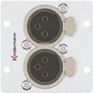 Pistikupesa 2 x XLR Kindermann 7444000579