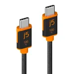 J5CREATE USB-C 100W s&uuml;nkroonimis- ja laadimiskaabel (3 m / 9.8 ft.)