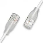 WANTEC Patch-kaabel UTP CAT6a eGlow d=2,8mm 0,30m Valge (7402)