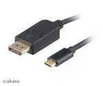 Akasa AK-CBCA11-18BK USB-C to DisplayPort kaabel 1,8 m - 4K@60Hz - Must