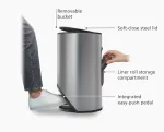 Joseph Joseph Arc 10L Easy-Push roostevabast terasest pedaaliga pr&uuml;gikast