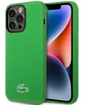 Lacoste Apple iPhone 15 6.1 Liquid Silicone Microfiber Croc Logo Magsafe Tagakaas Roheline