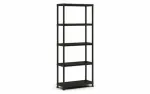 KETER Plastikust raamaturiiul 5 riiulit 80 x 40 x 187 cm Hall/Must