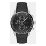 BOSS Watch Man 1514224 (44,5mm) Kvartskronograaf Sinine Sihtn&auml;idik Pruun Nahkrihm