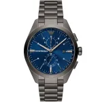 ARMANI AR11481 meeste Luigi kronograafiga kvartskell 43mm must sihverplaat mustast nahast rihm