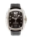 CHRONOTECH meeste RW0007 analoogkvarts-kell 40 mm roostevabast terasest korpusega musta sihverplaadiga nahkrihmaga