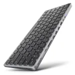 Axagon HMC-KB-GE, USB 5Gbps jaam koos klaviatuuriga, HDMI 4K/60Hz, 3x USB-A, SD/mSD, heli, PD 100, Saksa paigutus
