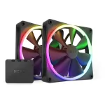 NZXT F140 RGB TWIN ventilaator 14 cm must 500-1800 RPM Fluid Dynamic Bearing