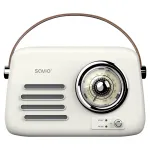 Kaasaskantav raadio SAVIO RS-02 &mdash; analoog-FM-tuuner, Bluetooth 5.3, USB-toide, 3 W, valge