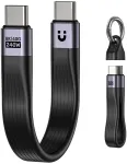 UNITEK USB4 v&otilde;tmehoidja kaabel USB-C &ndash; USB-C 40Gbps 240W PD 8K 13cm must