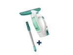LEIFHEIT aknapesu tolmuimeja Dry&Clean koos 43 cm Click System k&auml;epidemega, elektriline aknapesu tolmuimeja, valge/t&uuml;rkiissinine