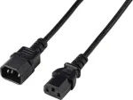 Renkforce Deluxe toite pikenduskaabel C13&ndash;C14 2 m must RF-7176936