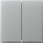 Gira TX_44 2-kohaline klahvkatte, sirge, alumiinium 349565