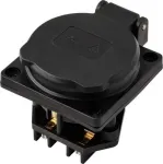 Sygonix SY-6746374 Schuko pistikupesa IP44 must