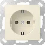 Gira 446601 SCHUKO pistikupesa s&uuml;vispaigaldusega ilma k&uuml;&uuml;nisteta System 55 kreemvalge l&auml;ikiv