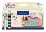 Faber-Castell GOLDFABER Creative Marker pehmea kirja komplekt 6 tk, vesialusel, l&otilde;hnatu, pintselotsik, erinevad v&auml;rvid 160906