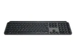 Logitech MX Keys S 920-011589 juhtmevaba t&auml;ism&otilde;&otilde;dus klaviatuur, Bluetooth LE / Logi Bolt, taustavalgustusega, USB-C kaudu laetav, QWERTY US International, randmetoega, grafiit