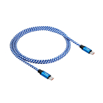 Akyga AK-USB-37 USB-C &ndash; USB-C punutud kaabel, USB 2.0, 100 W, 1 m, sinine