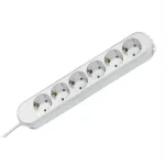 Bachmann SMART 381.252K pikendusjuhe 6 Schuko pistikupesaga, 5 m, l&uuml;litiga, valge