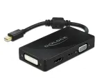 Adapter DeLOCK Mini DisplayPort 1.2 VGA-le HDMI-le DVI-le Audio 4K passiivne must