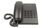 Juhtmega telefon Panasonic KX-TS500 Must helistaja ID ja valjuh&auml;&auml;ldiga