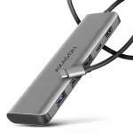 Axagon HMC-5H USB 5 Gbps jaotur, 3x USB-A, HDMI 4k/30Hz, PD 100W, 100 cm USB-C kaabel