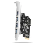 Axagon PCEU-430RS PCIe 2.0 x1 kontrolleri kaart, 4x v&auml;list USB-A 5 Gbps (USB 3.2 Gen 1), Renesas PD720201, UASP, SATA 15-kontaktiline toide