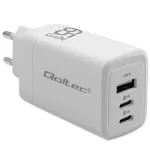 GaN laadija QOLTEC 51822 65W 2&times;USB A 2&times;USB‑C