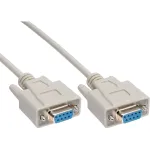 InLine null modem kaabel DB9 emane / emane, valatud, 5m