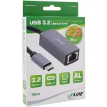 InLine USB 3.2 kuni 2,5G Etherneti v&otilde;rguadapteri kaabel, USB-C kuni RJ45