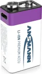 Ansmann ANS 1315-0005 - Li-ion akupatarei 9V plokk 340 mAh 9 V 1 tk - Laetav aku