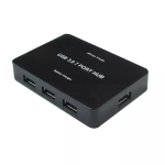 USB Hub VALUE USB 3.0 Lauaarvuti USB-jaotur 7 Porti koos Toiteplokiga