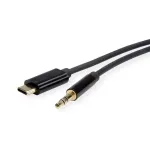 ROLINE Adapter USB-C auf Klinkenstecker - USB-C m&auml;nnlich umkehrbar zu Stereo Mini-Klinkenstecker m&auml;nnlich