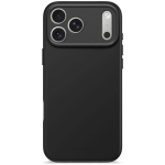 Decoded silikoonist tagakate Apple iPhone 17 Pro Max jaoks &mdash; &uuml;hildub 6,9 tolli (17,5 cm), must, mikrokiud/PU