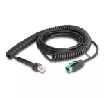 DeLOCK spiraalkaabel RJ50 isane - PoweredUSB isane 12 V 3 m must