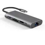 Adapter USB USB-C - 2 x USB 3.0, 1x USB 2.0, 1x Type C (PD), HDMI, SD, RJ45