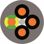 LAPP OLFLEX&reg; CLASSIC 110 juhtkaabel 4 G 1,50 mm&sup2; Hall 1119304-100 100 m (1119304-100)