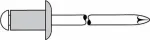 Pime needi GESIPA 6301002, alumiiniumkorpus terasest s&uuml;damikuga, 5&times;25 mm lamepea