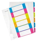 Leitz vahelehed prinditavad PP A4+ 1-6 WOW, numbriline registrivaheleht, pol&uuml;prop&uuml;leen (PP), mitmev&auml;rviline, portree, A4 Maxi, 0,3 mm