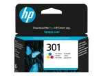 HP 301 - 3 ml - v&auml;rviline (ts&uuml;aan, magenta, kollane) - originaal - tindikassett - seadmetele HP DeskJet 1000, 1010, 1050 AiO, 1050A AiO, 1510 AiO, 2000, 2050 AiO, 205