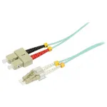SYNERGY21 Fiiberoptiline &uuml;henduskaabel 10m LC-SC Duplex 50/125&micro;m OM3 LSZH Aqua 2mm