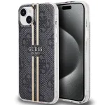 Guess GUHCP15MH4PSEGK K&otilde;va &uuml;mbris Apple iPhone 15 Plus / 14 Plus 6,7 inch must 4G Gold Stripe