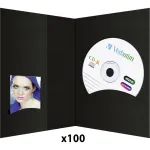 DAIBER 6613 1x100 Folders with CD Archive, 10x15, Black