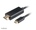 Akasa AK-CBCA12-18BK USB-C to HDMI adapterkaabel 1,8 m must