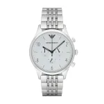 ARMANI AR1879 meeste analoogkvartskell 43 mm roostevabast terasest korpus mustast nahast rihm