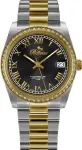 BELLEVUE Woman I12 Watch 27mm Stainless Steel Silver Dial Black Leather