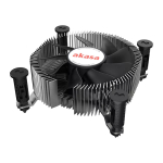 Akasa AK-CC6602HP01 madala profiiliga protsessorijahuti, Intel LGA1700, 30 mm k&otilde;rge, alumiinium, must