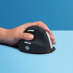 R-Go Tools Ergonoomiline hiir R-Go HE Break koos pausitarkvaraga, suur (k&auml;e suurus &ge; 185 mm), vasakuk&auml;eline, Bluetooth, must