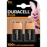Duracell Plus 9V patarei (MN1604 / 6LR61), 2 tk
